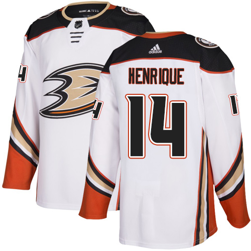 Adidas Ducks #14 Adam Henrique White Road Authentic Youth Stitched NHL Jersey